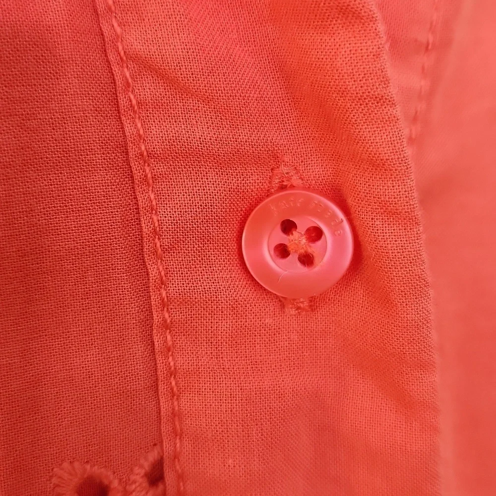 Kate Spade Orange Eyelet Tie Waist Short Dress small